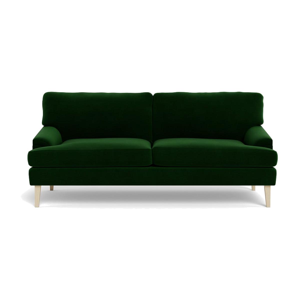 Heal's Stanton 3 Seater Sofa Smart Velvet Forest Natural Feet
