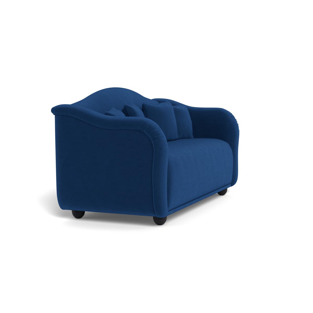 Heal's Tetbury 3 Seater Sofa Velvet Petrol Black Beech Feet – image 3