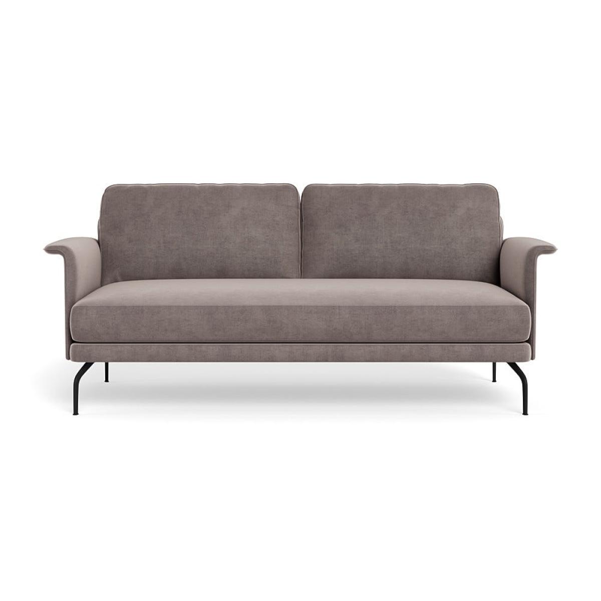 Heal's Iver 3 Seater Sofa Smart Luxe Velvet Mushroom Black Feet – image 2
