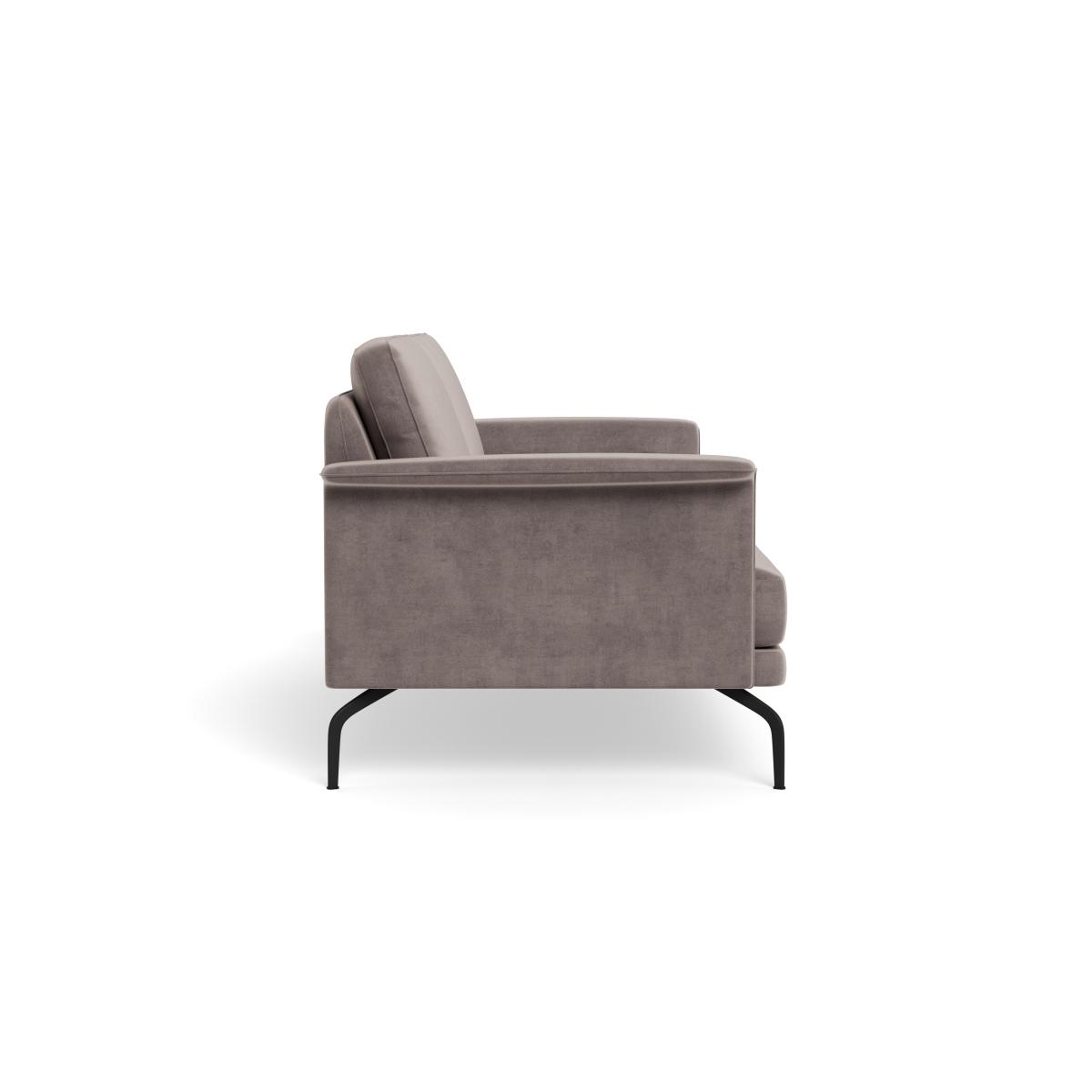 Heal's Iver 3 Seater Sofa Smart Luxe Velvet Mushroom Black Feet – image 4