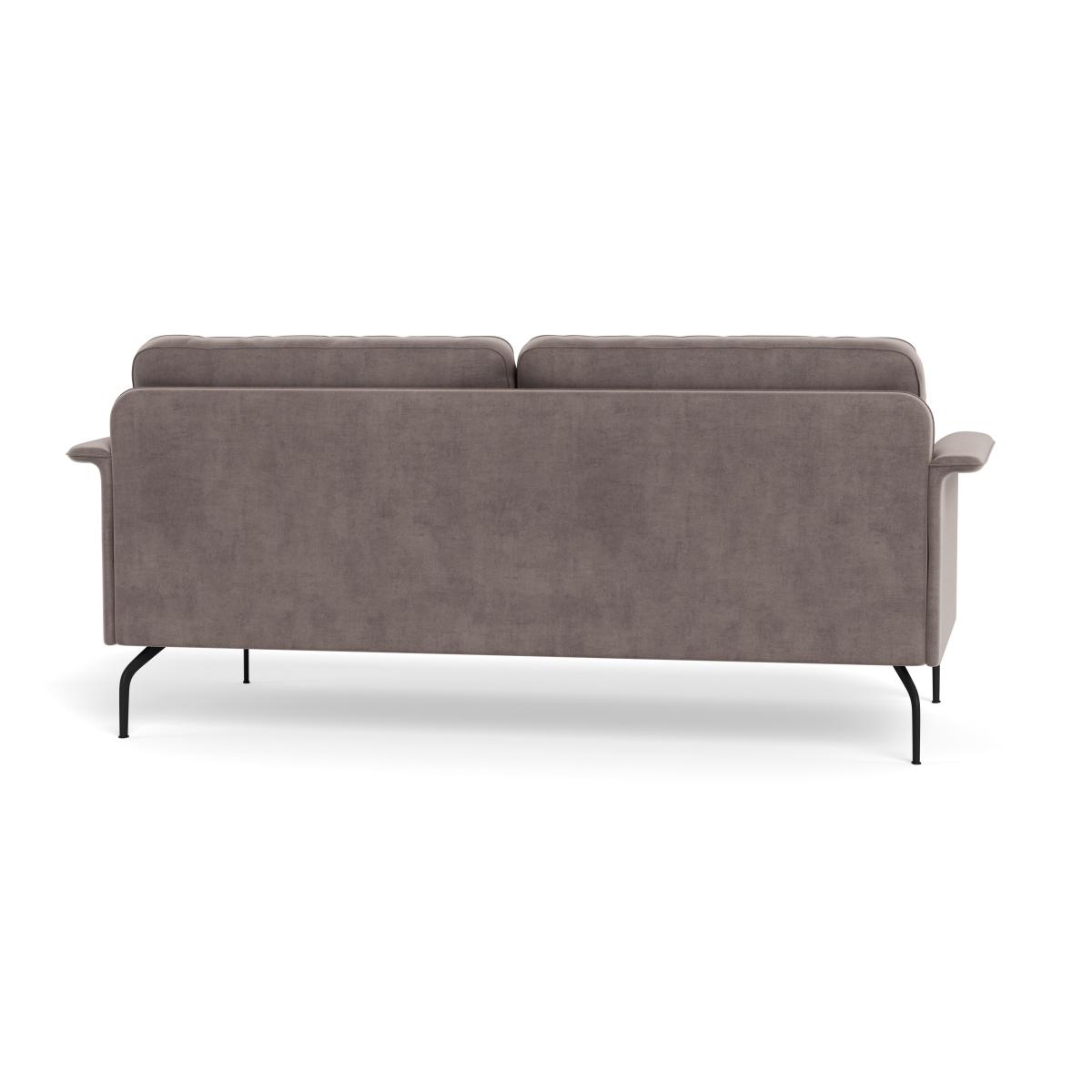 Heal's Iver 3 Seater Sofa Smart Luxe Velvet Mushroom Black Feet – image 6