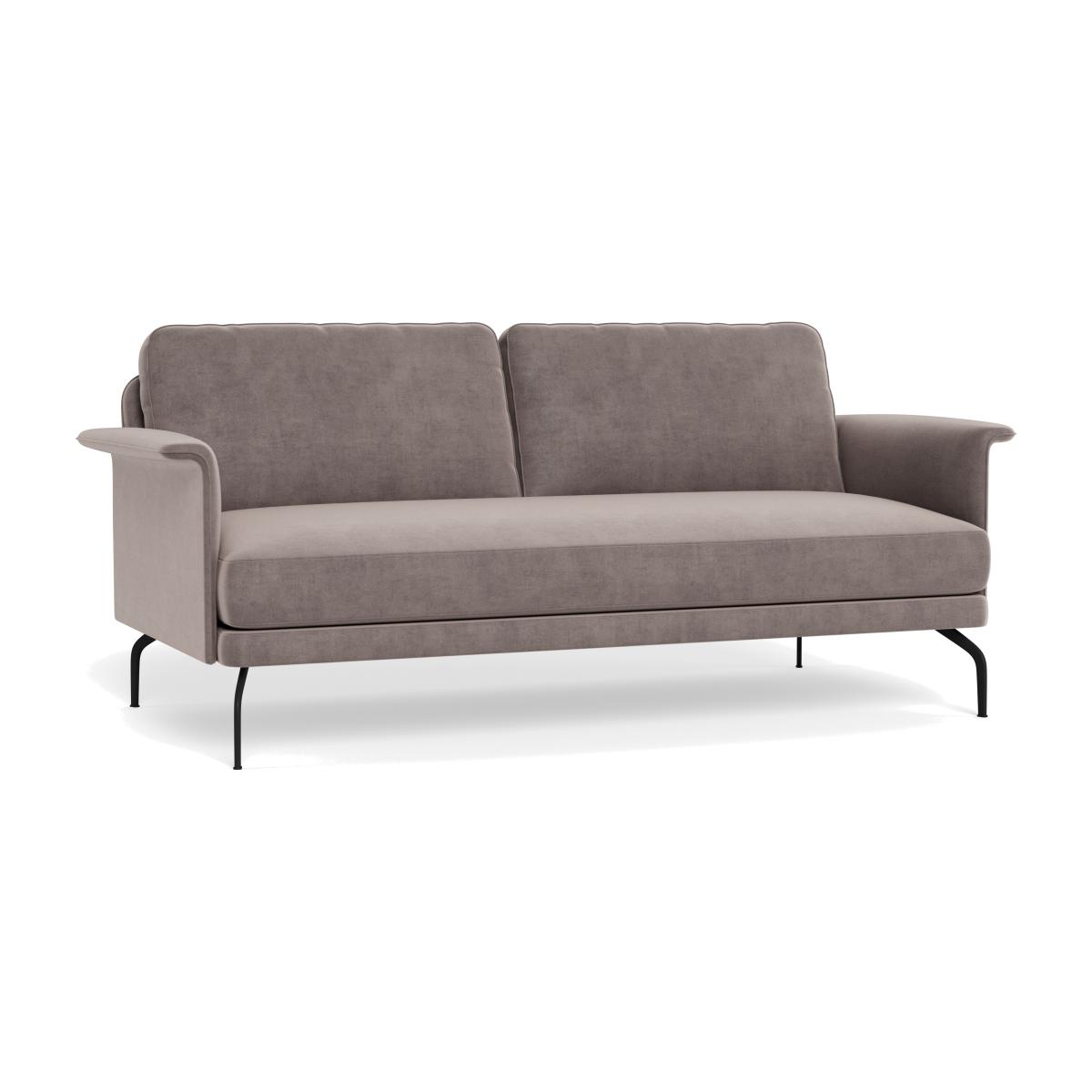 Heal's Iver 3 Seater Sofa Smart Luxe Velvet Mushroom Black Feet – image 1