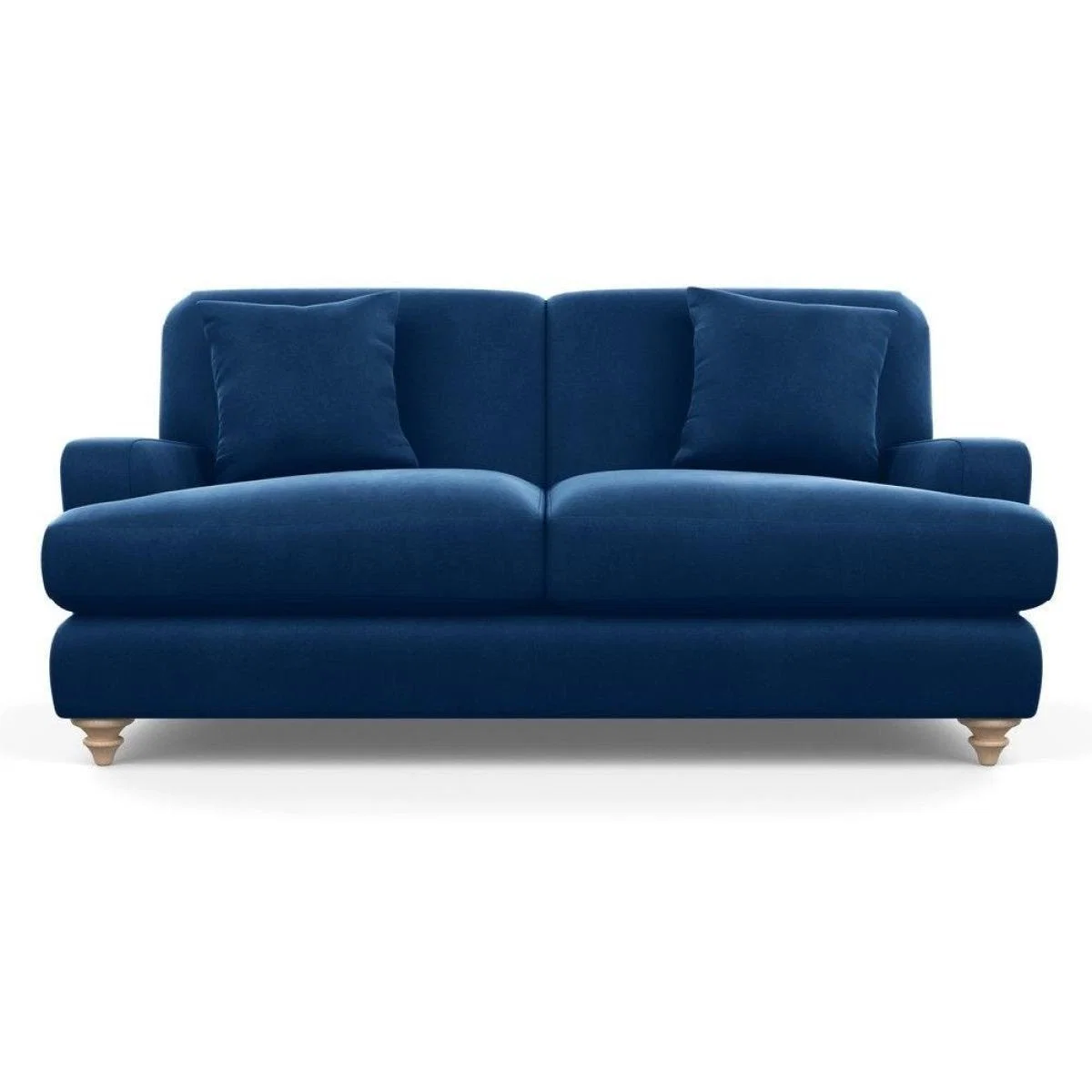 Heal's Hampstead 3 Seater Sofa Velvet Midnight Natural Feet - Heal's UK Furniture – image 91