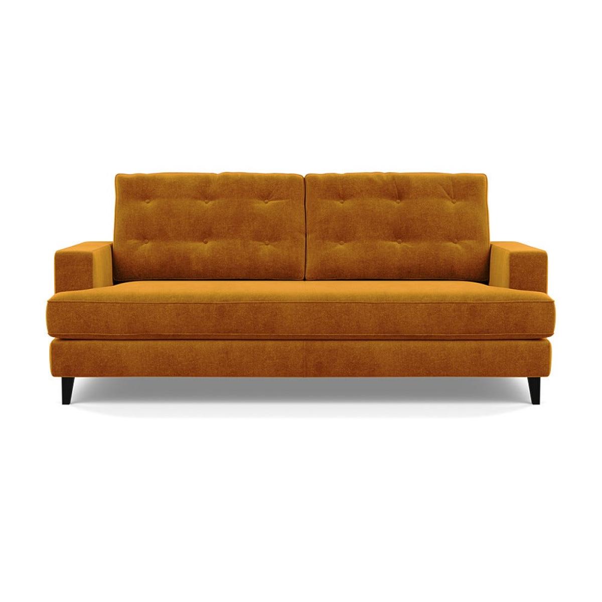 Heal's Mistral 3 Seater Sofa Smart Luxe Velvet Cognac Black Feet – image 2
