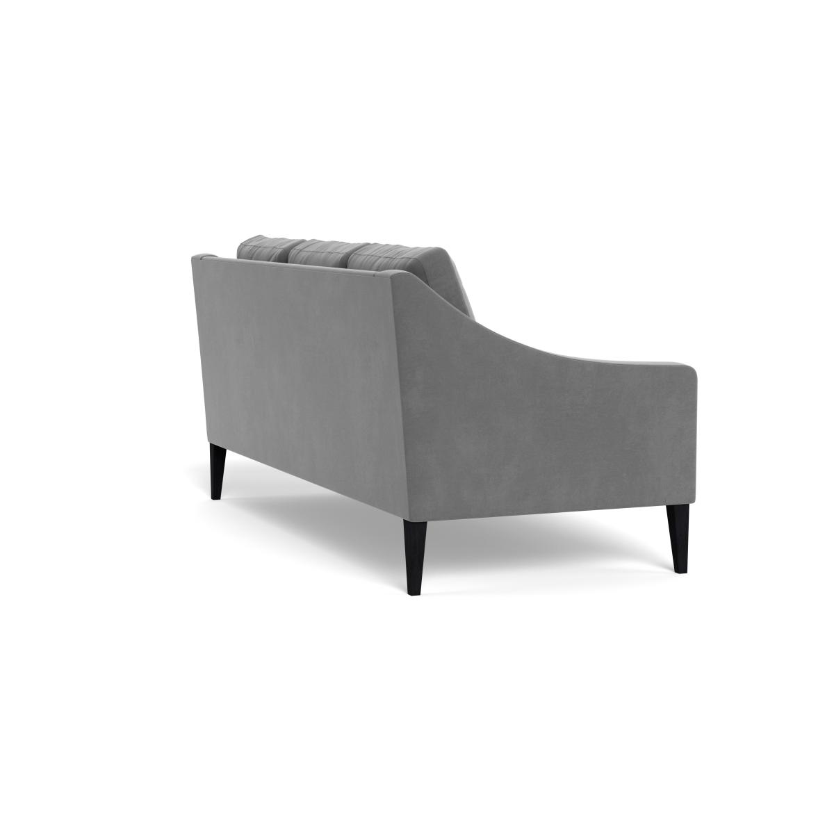 Heal's Richmond 3 Seater Sofa Smart Velvet Mercury Black Feet – image 5