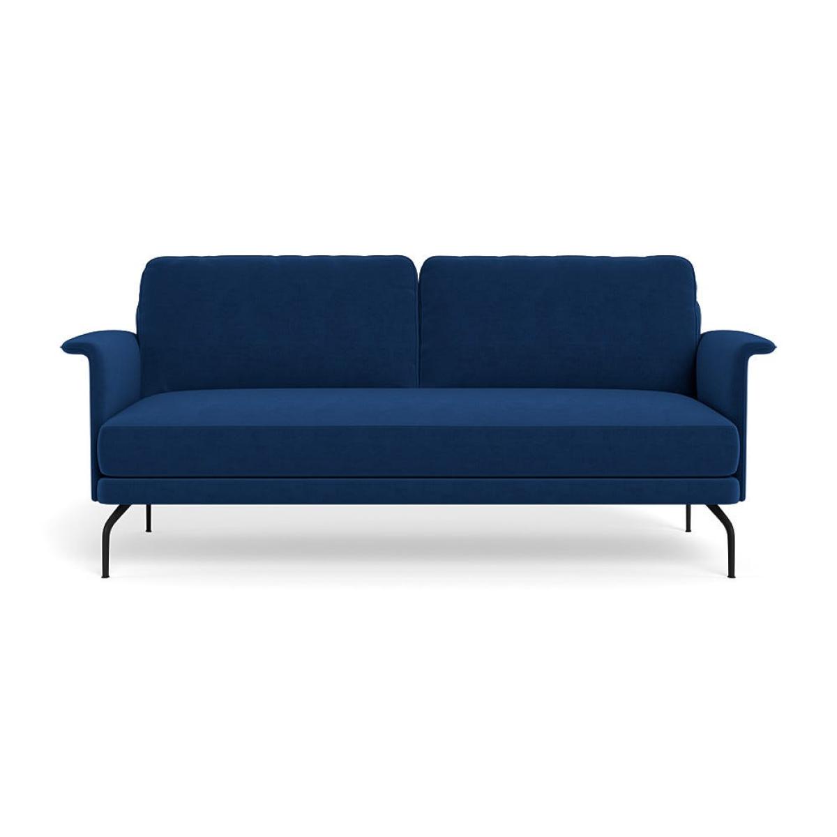Heal's Iver 3 Seater Sofa Velvet Petrol Black Feet – image 2
