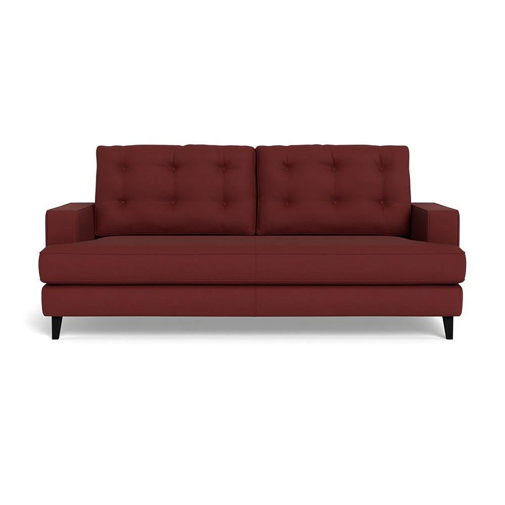 Heal's Mistral 3 Seater Sofa Capelo Linen-Cotton Etruscan Red Black Feet – image 2