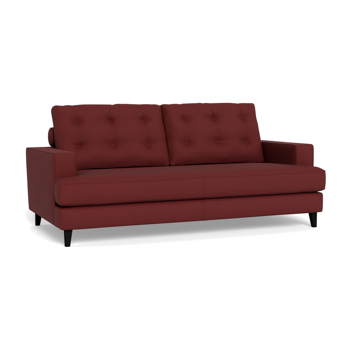 Heal's Mistral 3 Seater Sofa Capelo Linen-Cotton Etruscan Red Black Feet – image 1