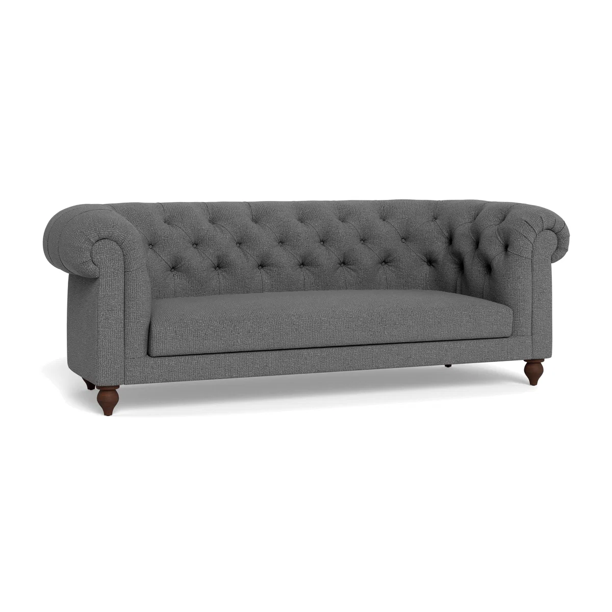 Heal's Fitzrovia 3 Seater Sofa Tejo Recycled Noir Natural Oak Feet - Heal's UK Furniture – image 1