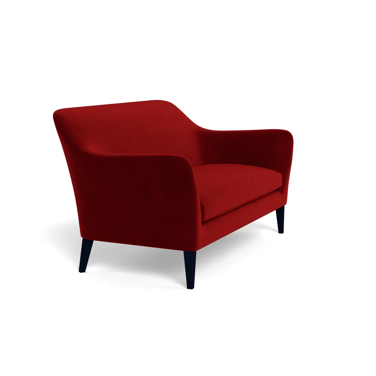 Heal's Wallis 3 Seater Sofa Smart Luxe Velvet Mulberry Natural Ash Feet - Heal's UK Furniture – image 2