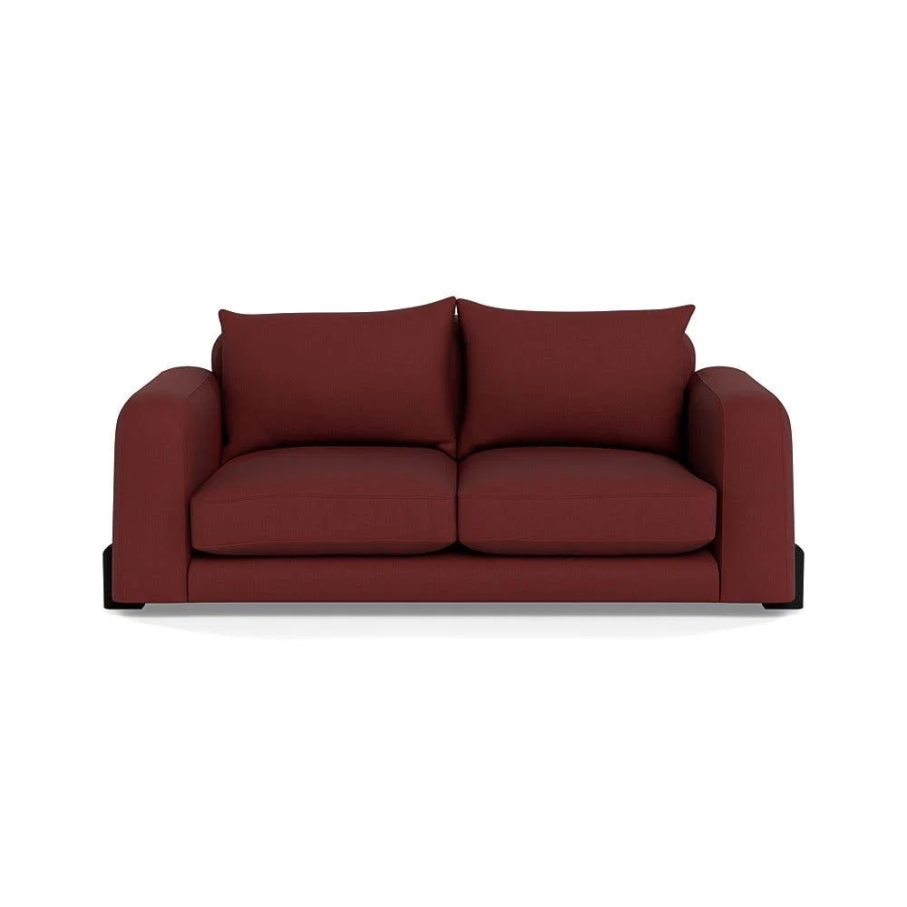 Heal's Nuvola 3 Seater Sofa Capelo Linen-Cotton Etruscan Red Black Feet – image 2