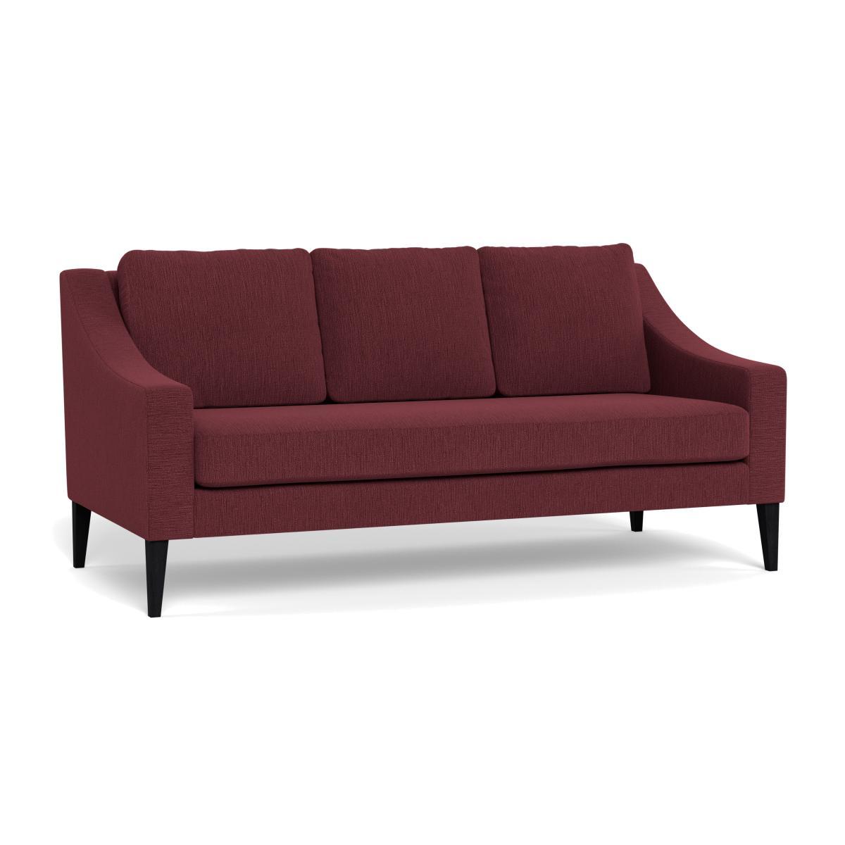 Heal's Richmond 3 Seater Sofa Smart Linen Mix Maroon Black Feet - Heal's UK Furniture – image 1