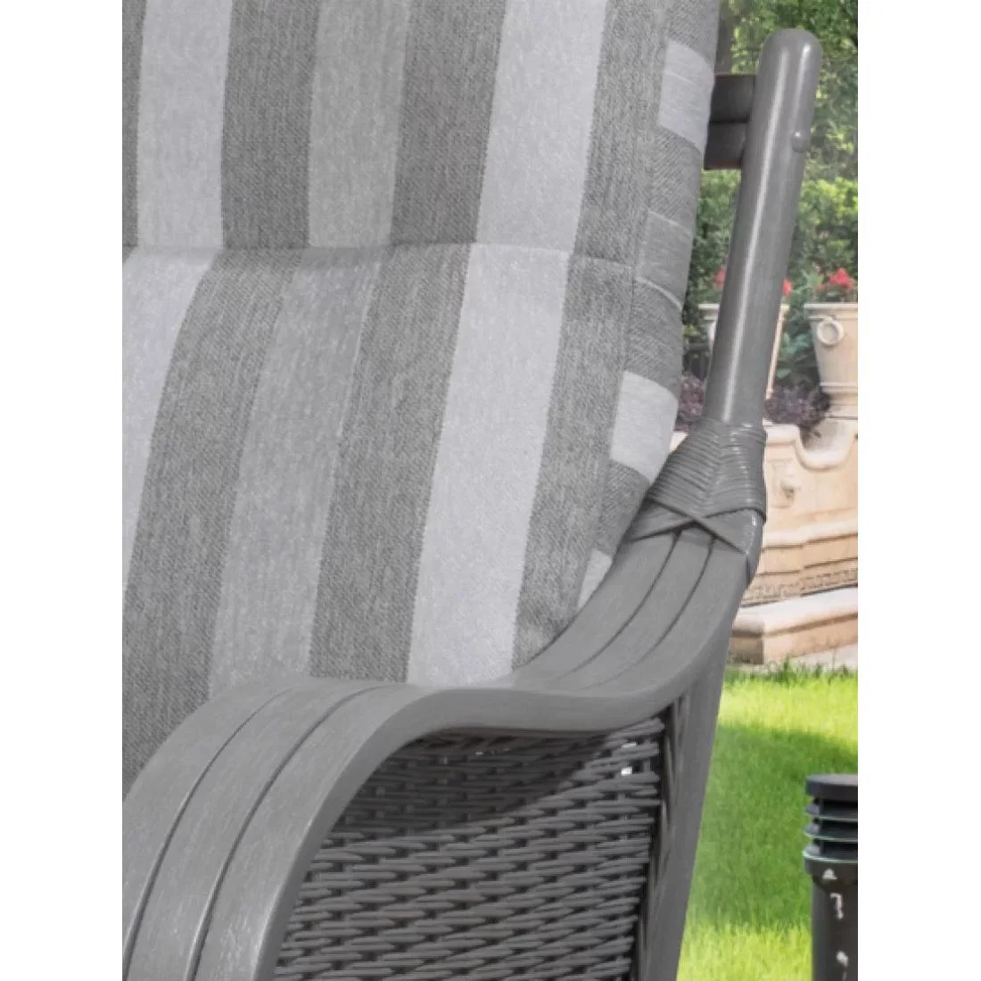 Desser Turin Rattan Striped 3-Seater Sofa, Duke Grey – image 5