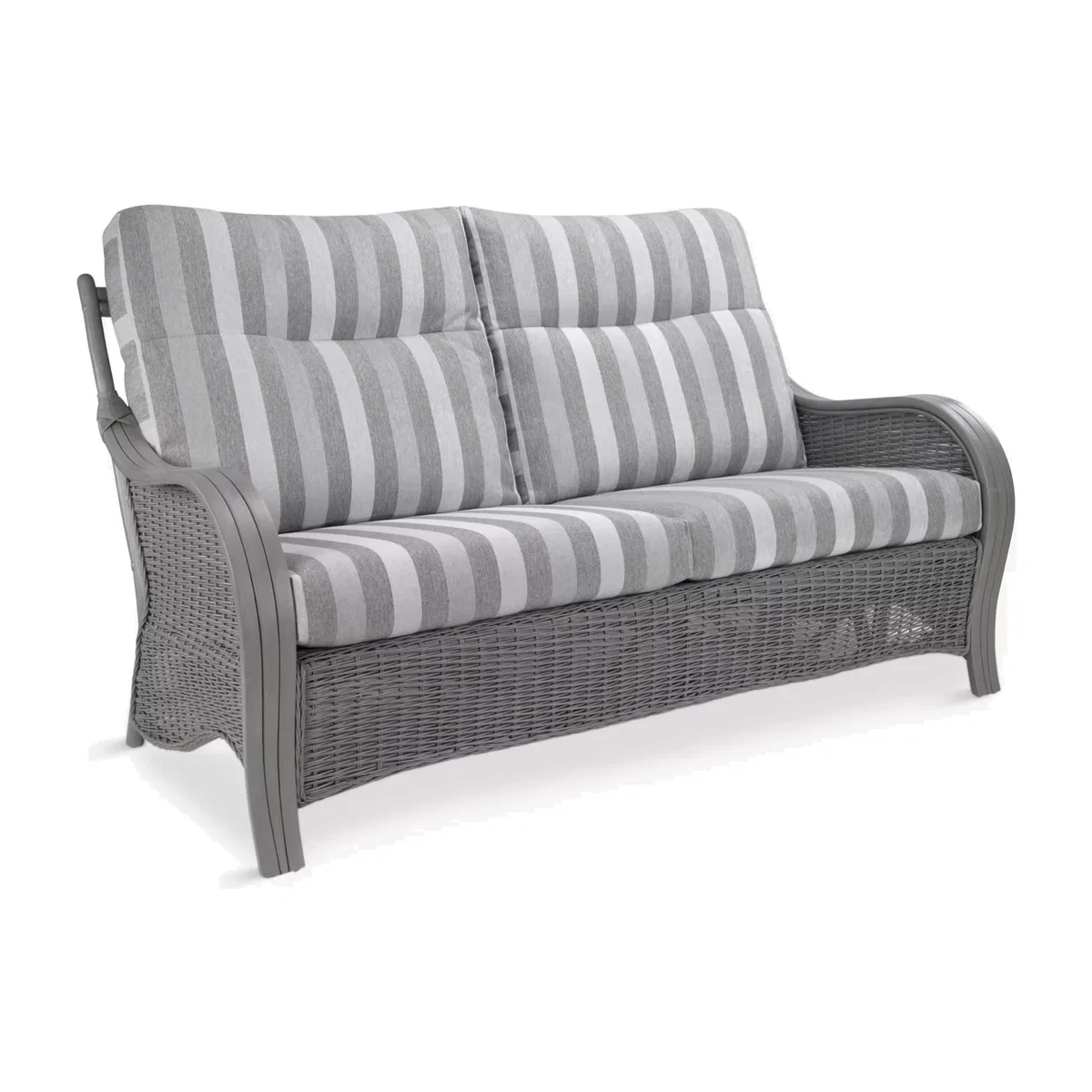Desser Turin Rattan Striped 3-Seater Sofa, Duke Grey – image 1