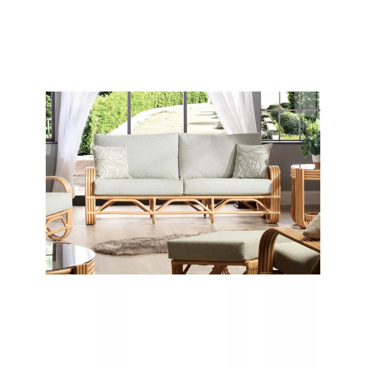 Desser Pretzel Rattan 3-Seater Sofa, Natural – image 2