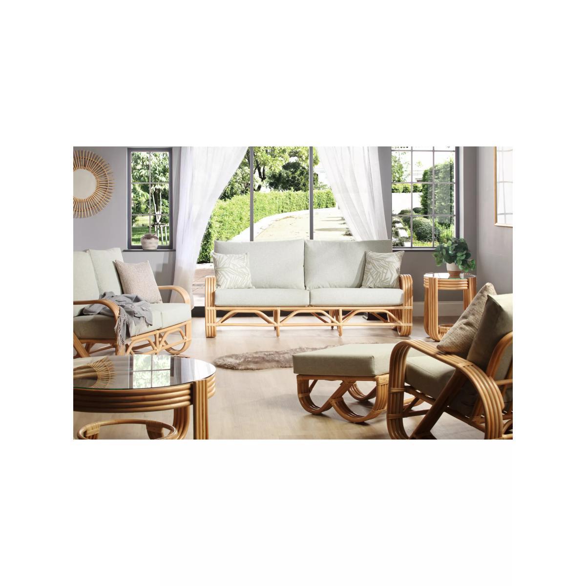 Desser Pretzel Rattan 3-Seater Sofa, Natural – image 3