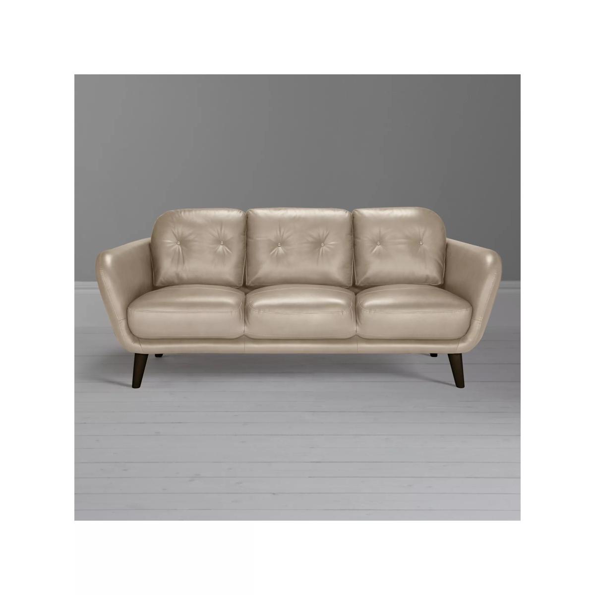 John Lewis Arlo Large 3 Seater Leather Sofa, Dark Leg – image 2