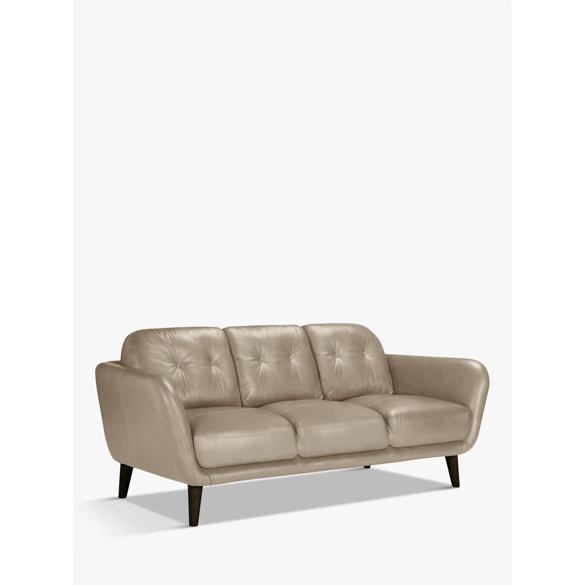 John Lewis Arlo Large 3 Seater Leather Sofa, Dark Leg – image 3