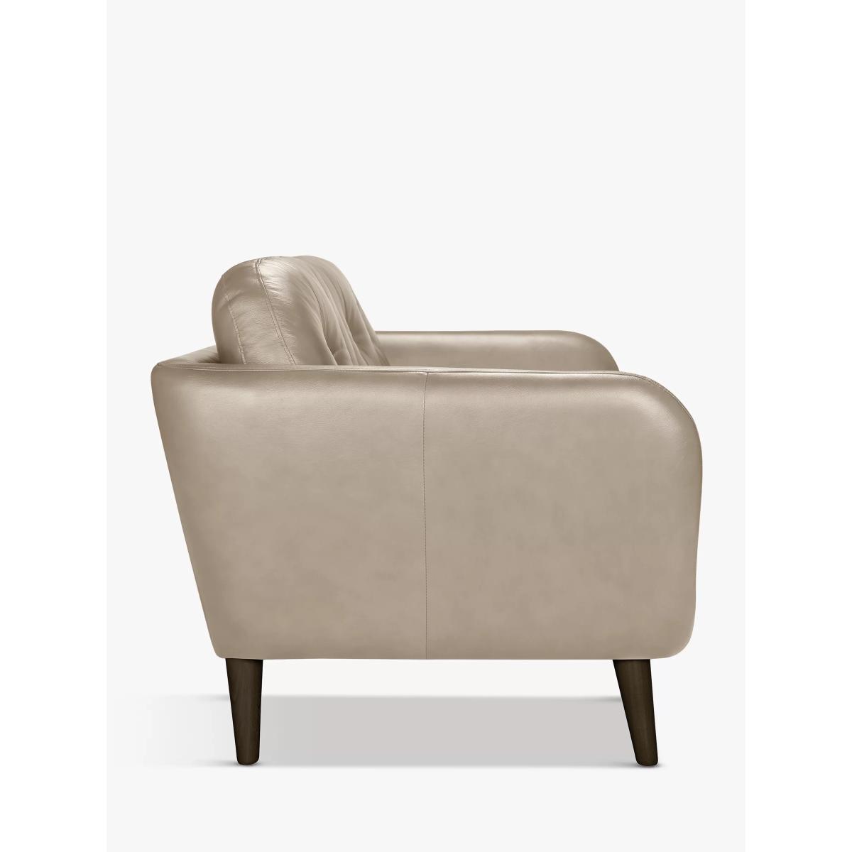 John Lewis Arlo Large 3 Seater Leather Sofa, Dark Leg – image 4