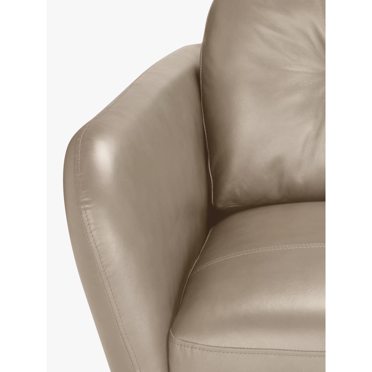 John Lewis Arlo Large 3 Seater Leather Sofa, Dark Leg – image 6