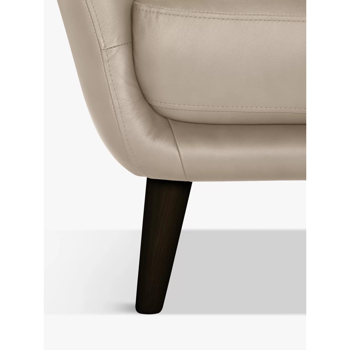 John Lewis Arlo Large 3 Seater Leather Sofa, Dark Leg – image 7