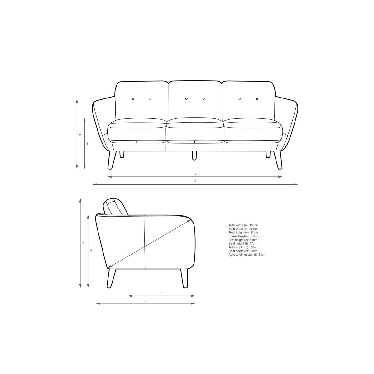 John Lewis Arlo Large 3 Seater Leather Sofa, Dark Leg – image 8