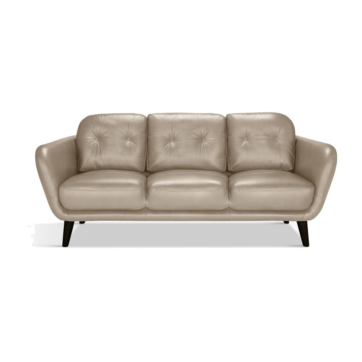 John Lewis Arlo Large 3 Seater Leather Sofa, Dark Leg – image 1