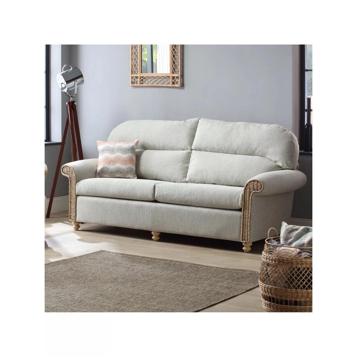Desser Samford Rattan 3-Seater Sofa, Pebble – image 2