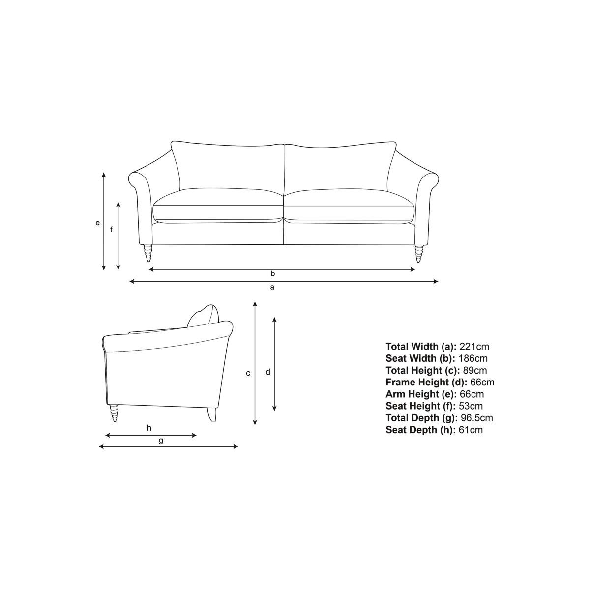 John Lewis Sloane Grand 3 Seater Sofa, Dark Leg – image 5