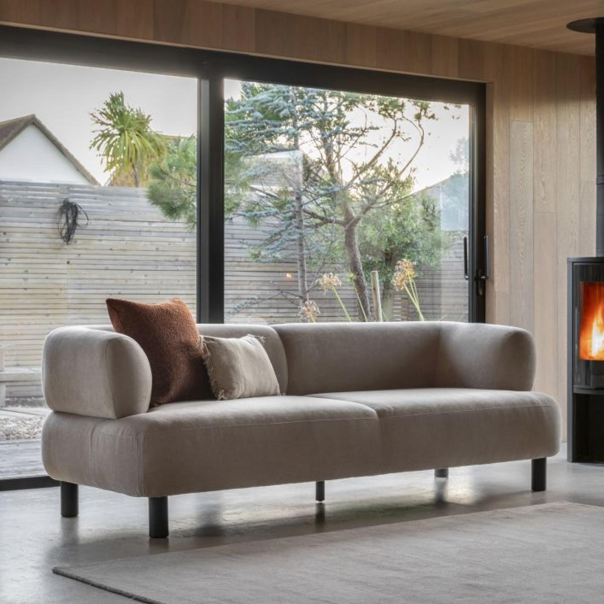 Heathcliff 3 Seater Sofa - Stone