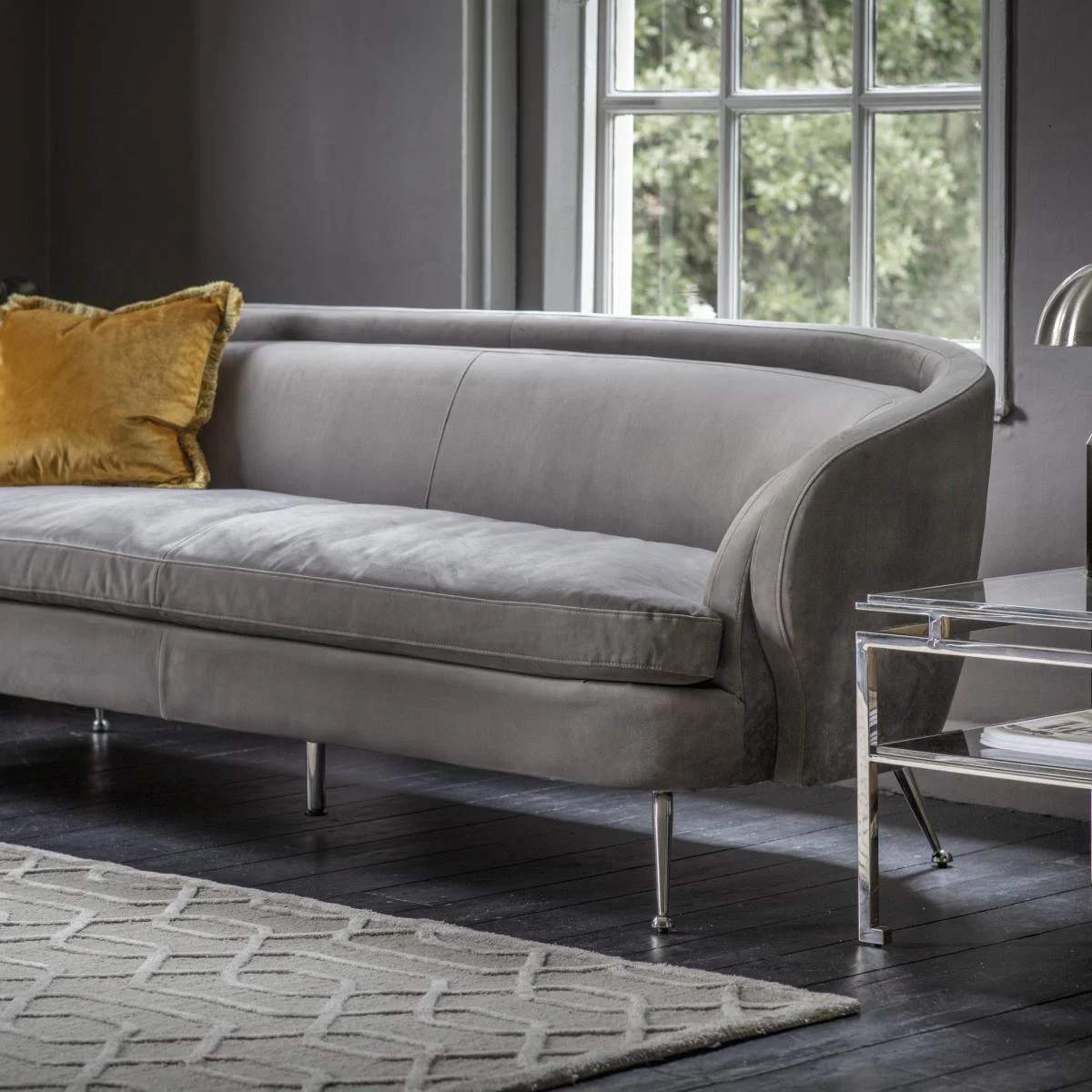 Desirea Fabric 3 Seater Sofa - Grey – image 1