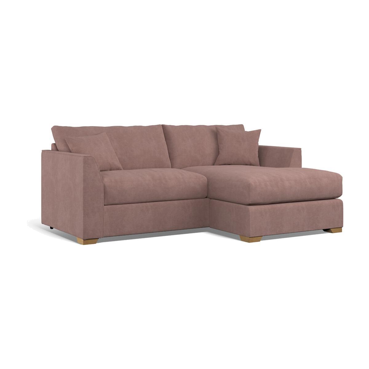 Maya Soft Brushed Reversible Chaise With Mid Oak Wood Legs