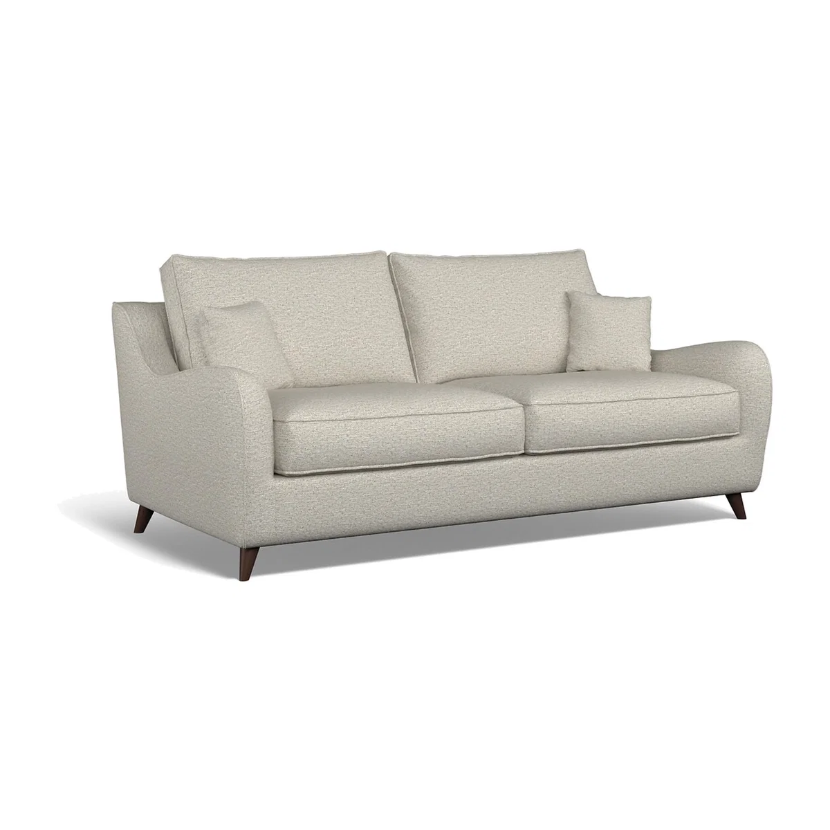 Amelia Woven 3 Seater Sofa with Dark Antique Wood Legs – image 1