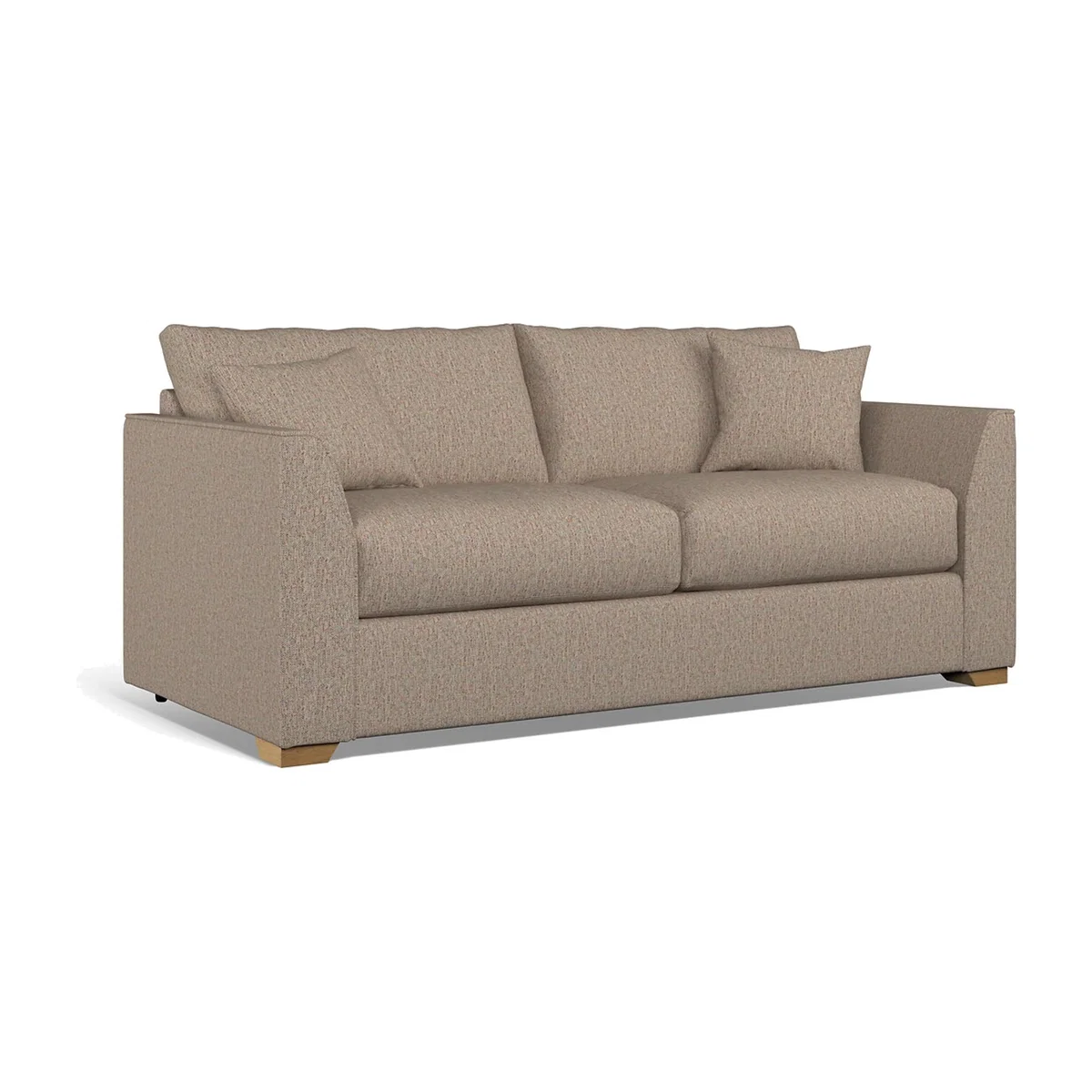 Maya Woven 3 Seater Sofa With Mid Oak Wood Legs – image 1