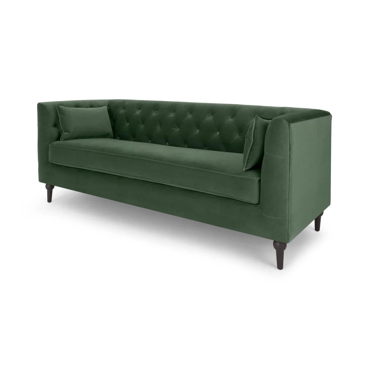 Flynn 3 Seater Sofa, Elm Green Velvet – image 3