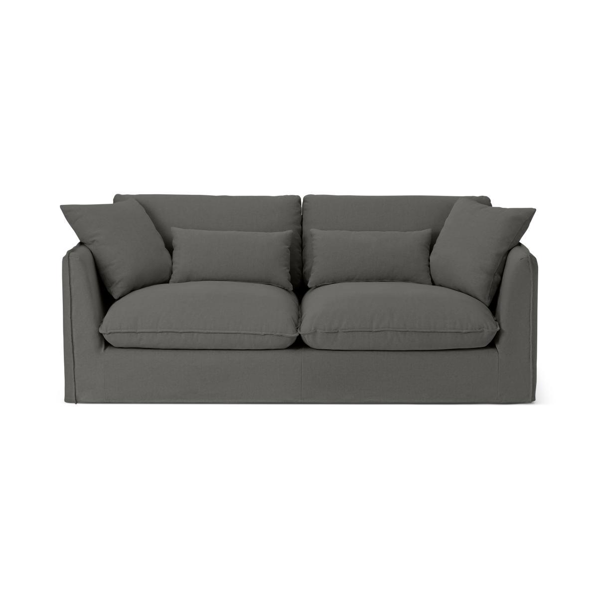 Kasiani 3 Seater Sofa, Steel Cotton & Linen Mix – image 2