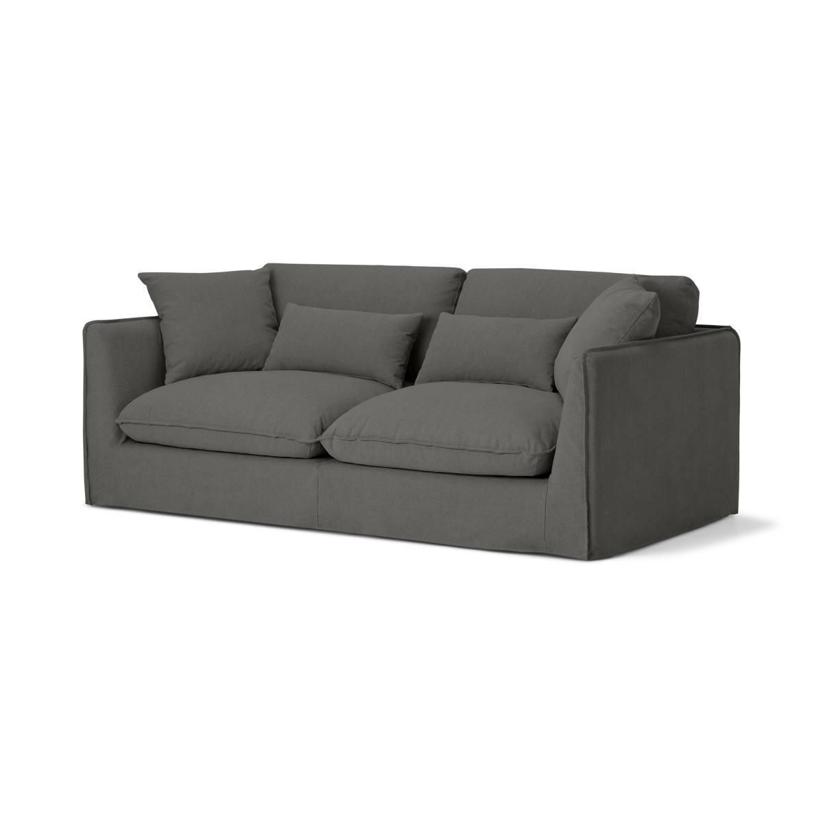 Kasiani 3 Seater Sofa, Steel Cotton & Linen Mix – image 3