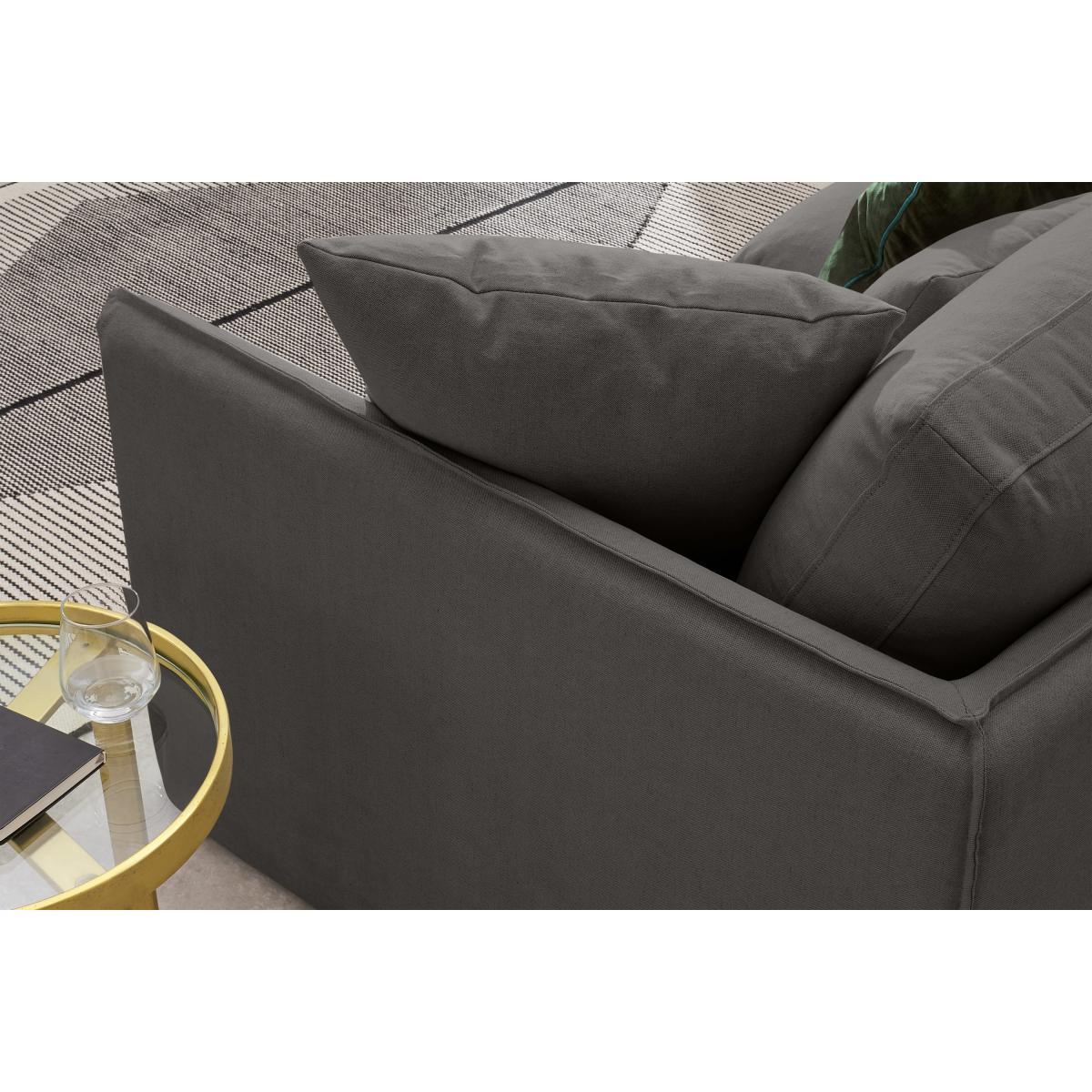 Kasiani 3 Seater Sofa, Steel Cotton & Linen Mix – image 7