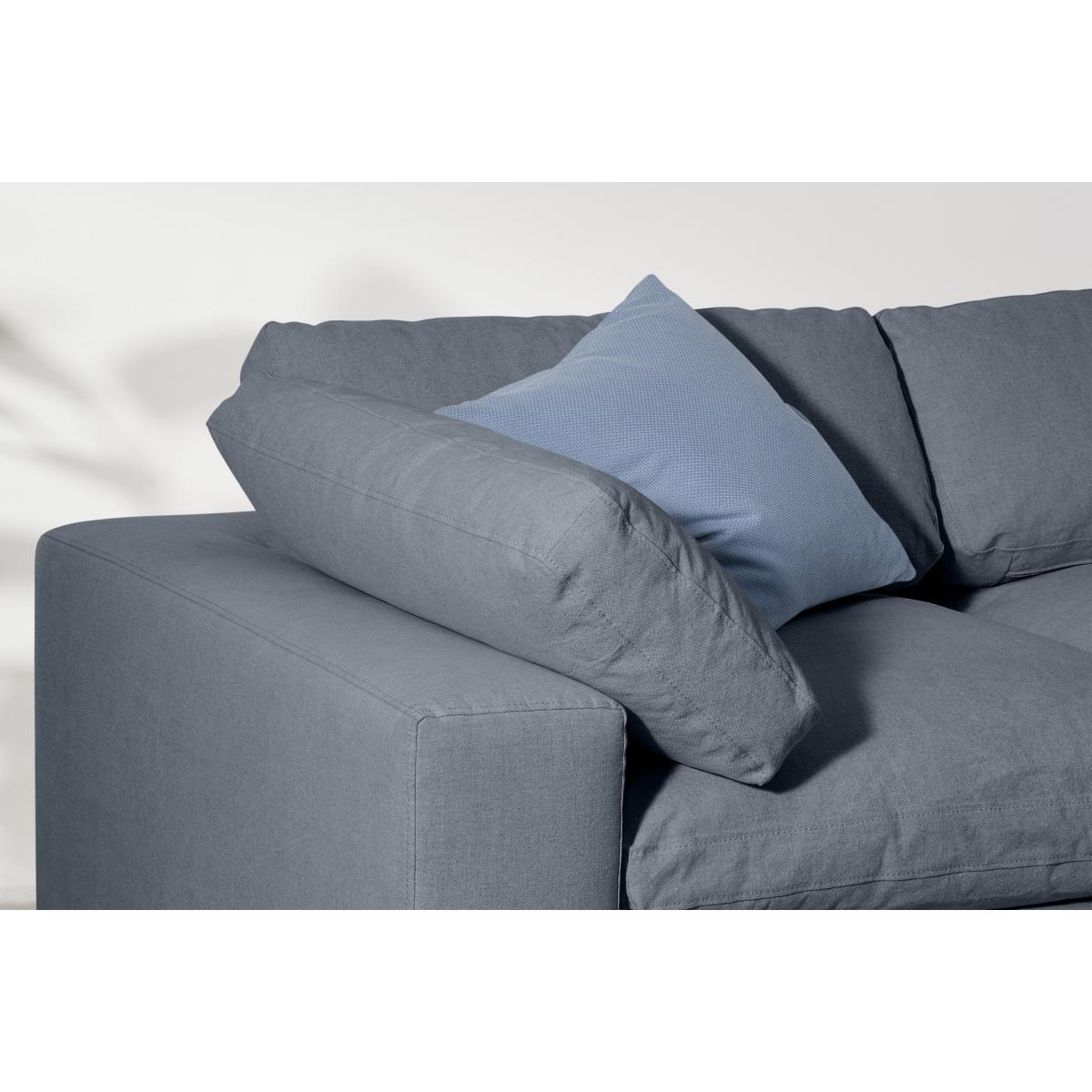 Samona 4 Seater Sofa, Jeans Blue Cotton & Linen Blend – image 5