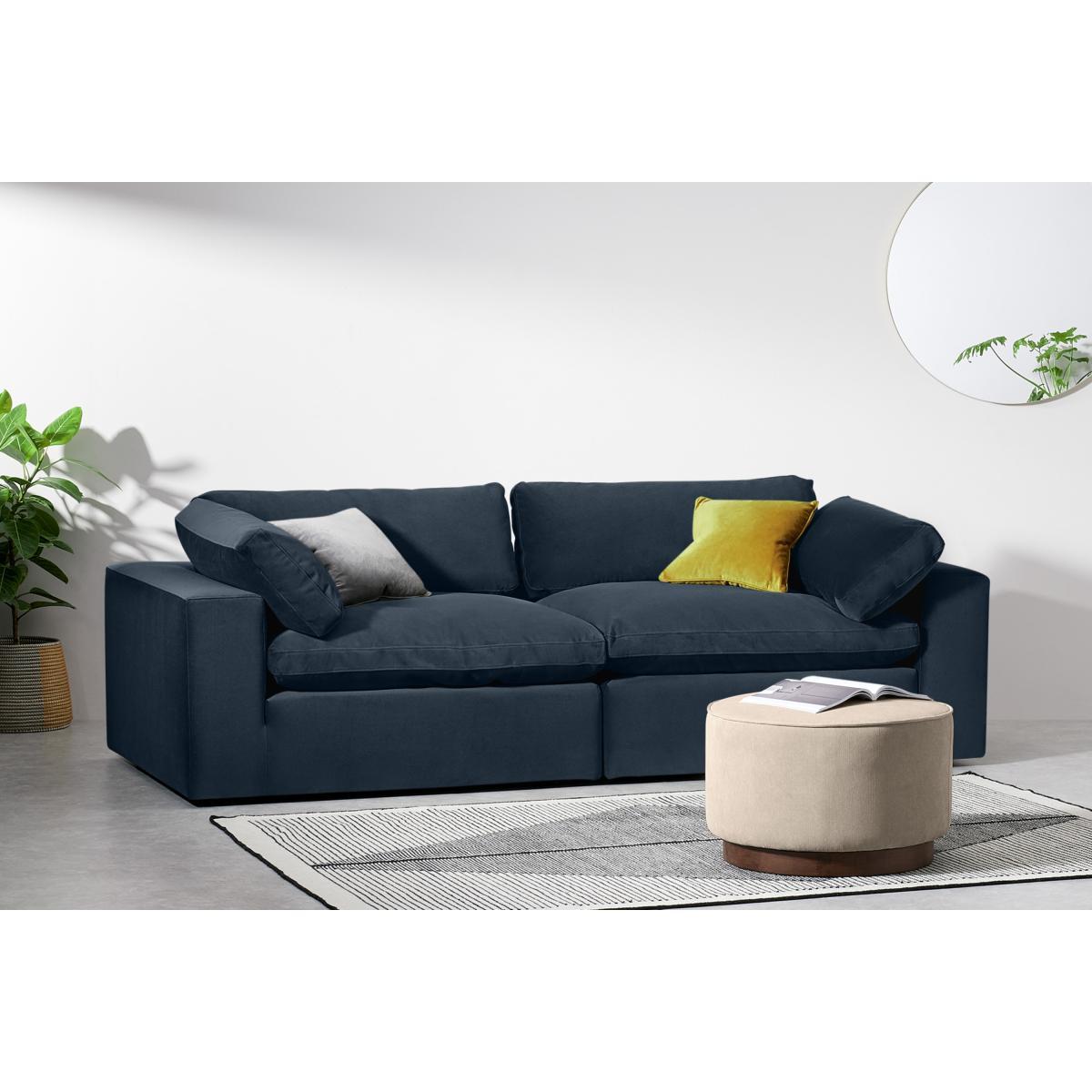 Samona 3 Seater Sofa, Dark Blue Velvet – image 4