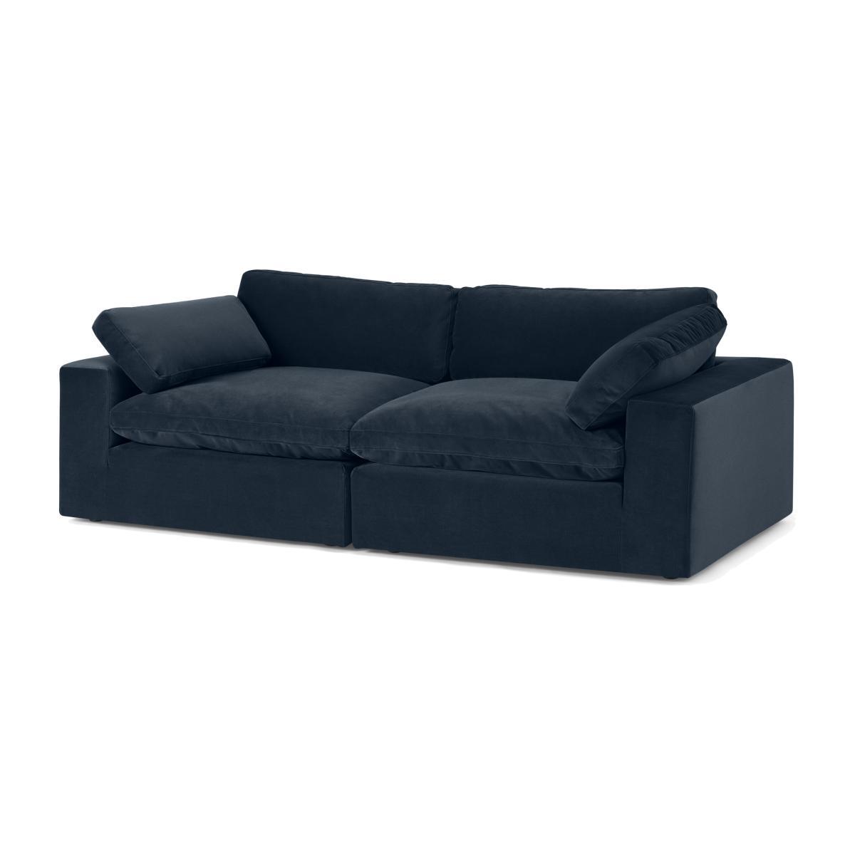 Samona 3 Seater Sofa, Dark Blue Velvet – image 1