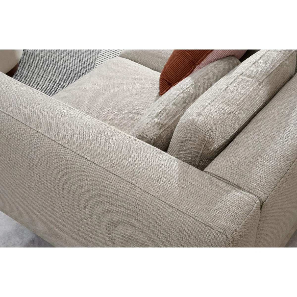 Daxton 3 Seater Sofa, Oat Weave – image 6
