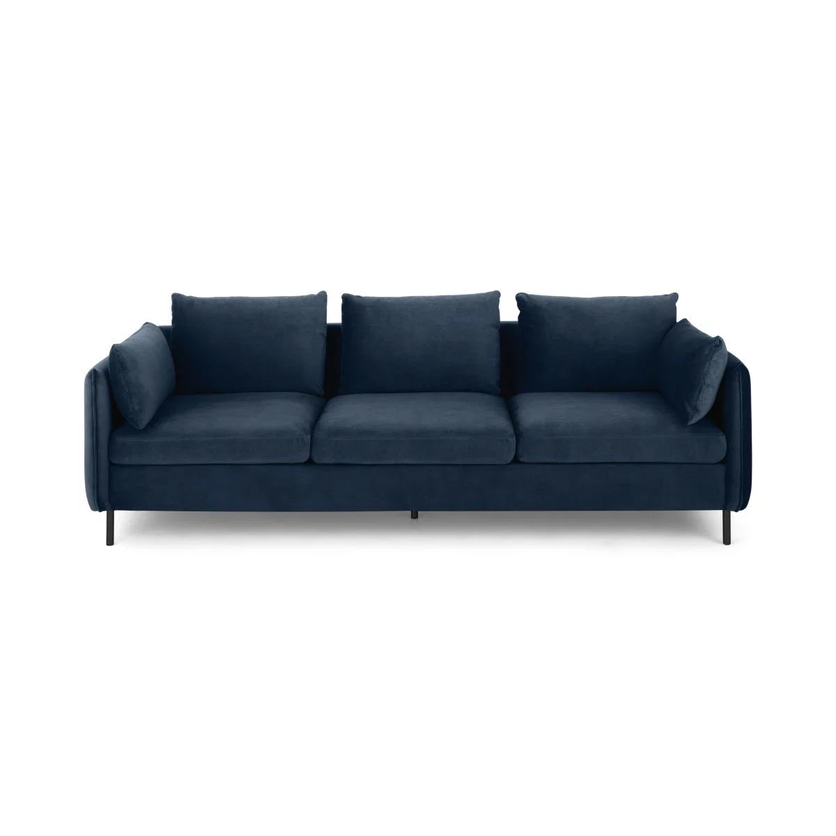 Vento 3 Seater Sofa, Sapphire Blue Velvet – image 2