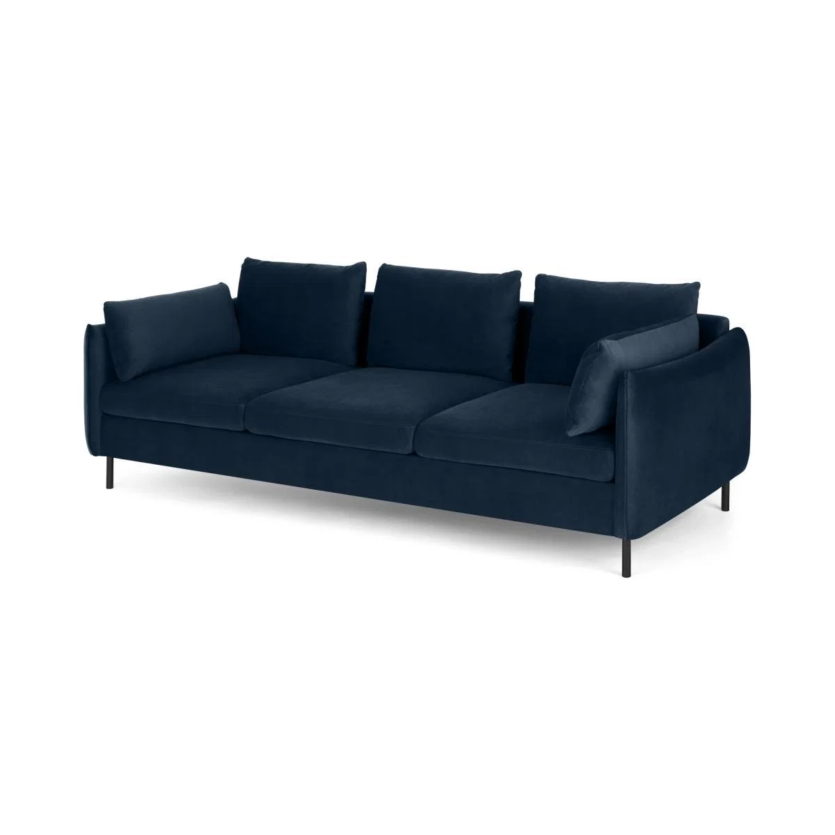 Vento 3 Seater Sofa, Sapphire Blue Velvet – image 3