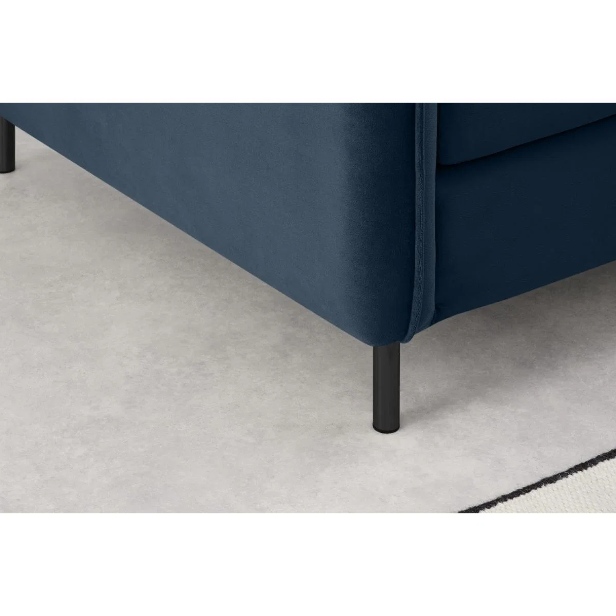 Vento 3 Seater Sofa, Sapphire Blue Velvet – image 7
