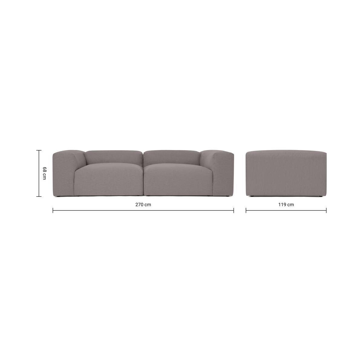 Livienne 3 Seater Sofa, Ash Grey Linen – image 9