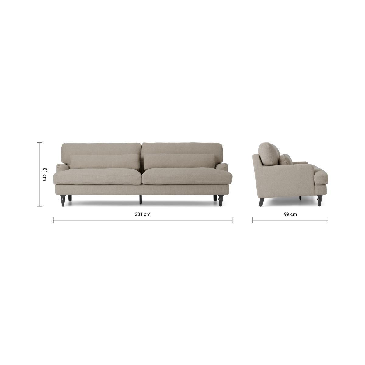 Tamyra 3 Seater Sofa, Barley Weave – image 9