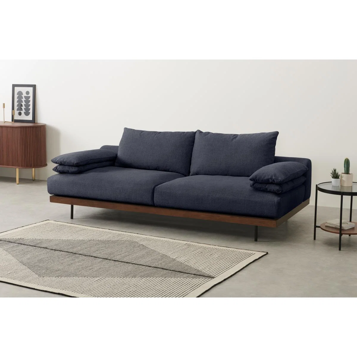 Zita 3 Seater Sofa, Kyoto Denim Fabric – image 4