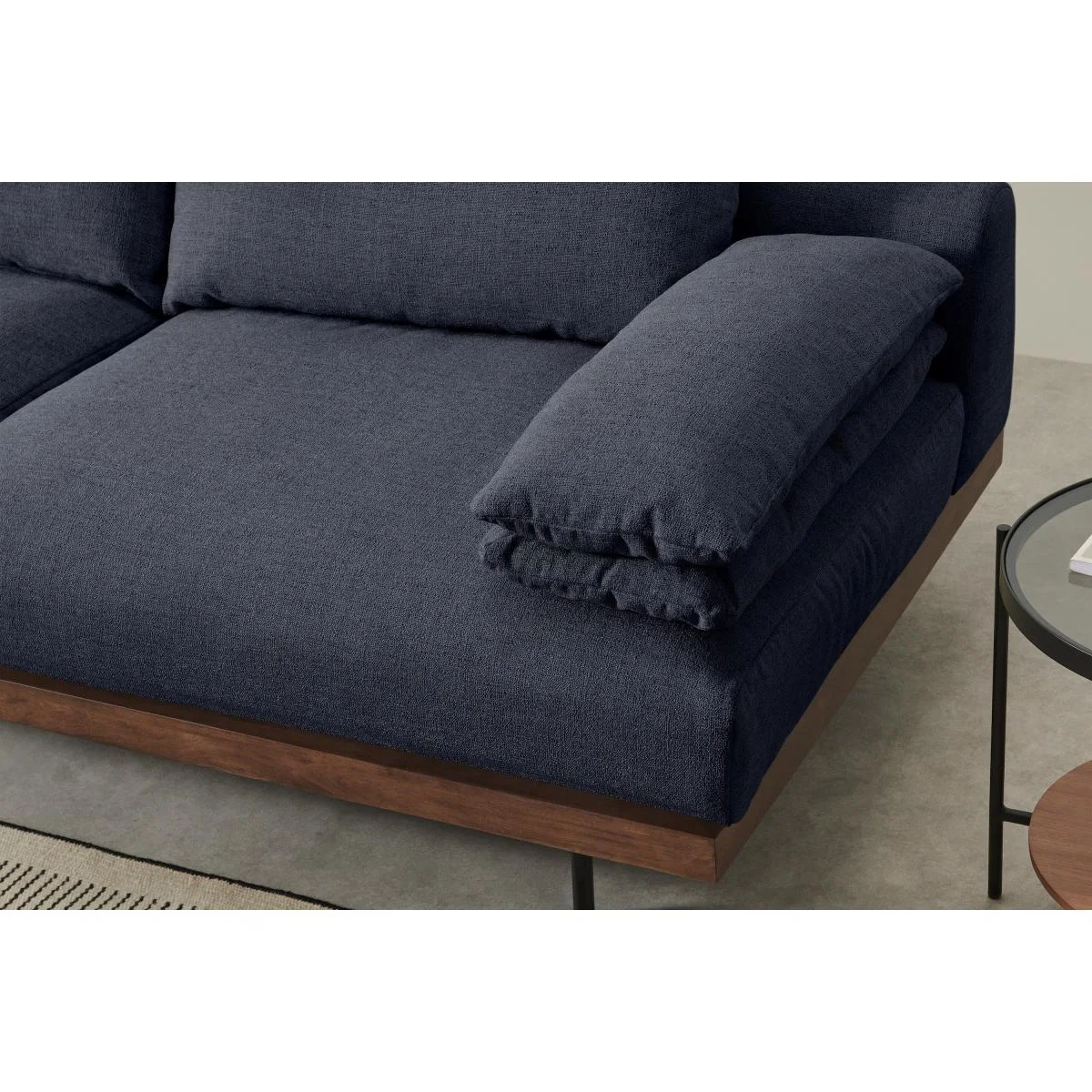 Zita 3 Seater Sofa, Kyoto Denim Fabric – image 5