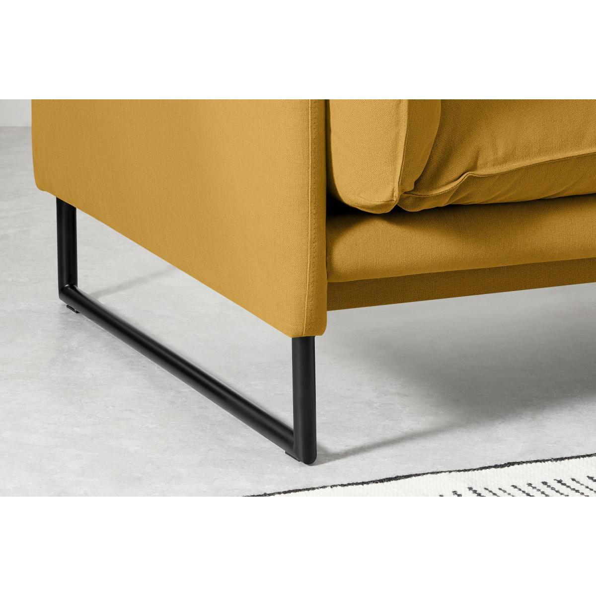 Malini 3 Seater Sofa, Ochre Cotton & Linen Mix – image 5